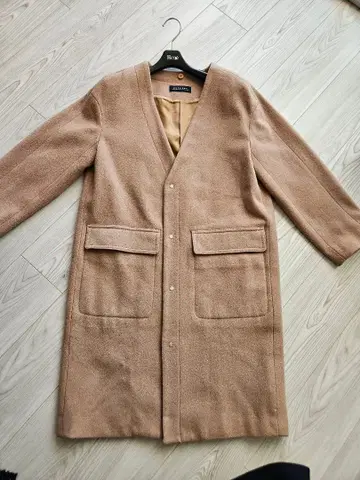 MACPHEE 베이지 롱 코트 맥피 울 100% 아우터