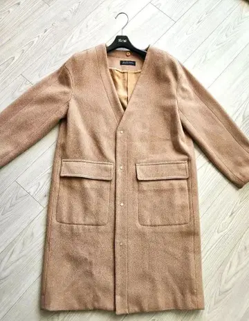 MACPHEE 베이지 롱 코트 맥피 울 100% 아우터