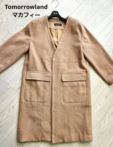 MACPHEE 베이지 롱 코트 맥피 울 100% 아우터