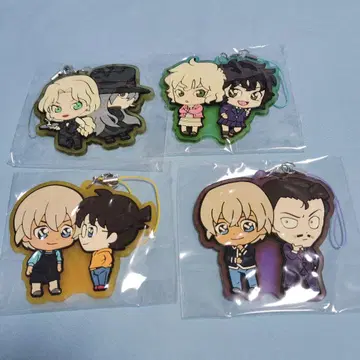 명탐정 코난 쪼꼬 귀여운 트윈 러버 스트랩 4종 세트