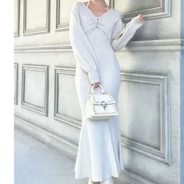 니트 롱 원피스 긴팔