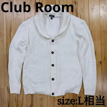 Club Room 아이보리 코튼 가디건 L 상당 클럽룸