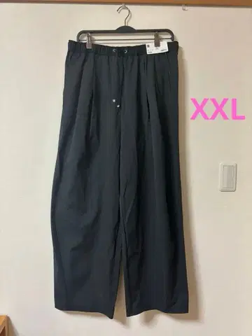 택 포함 새상품 GU 배럴 레그 풀온 팬츠Q 블랙 XXL 블랙