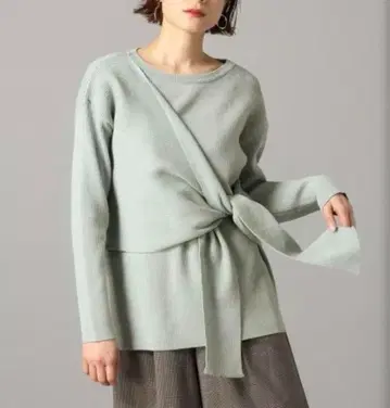 로리즈팜 리본 포함 풀오버 니트 블루 계열 [ F ]