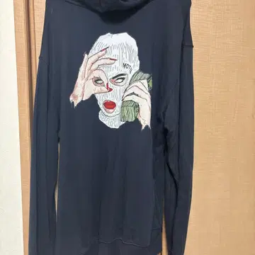 유니크 아트 프린트 후드 부착 후드티