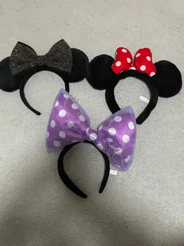 미키 미니 머리띠 3개 세트
