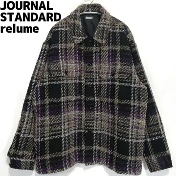저널 스탠다드 relume LOOP 트위드 체크 CPO 블루종 M