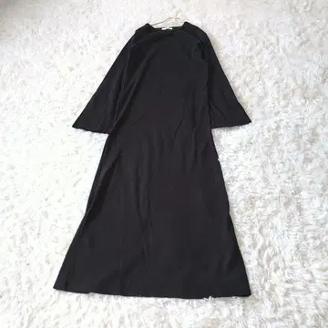 Rikerry 플레어 슬리브 롱 리브 니트 원피스 맥시 길이 F