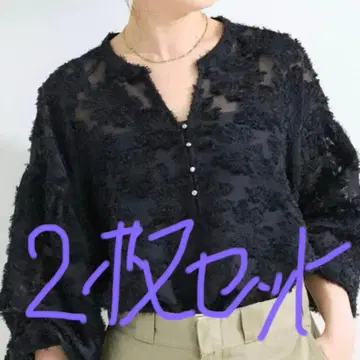 베이직 재고 블라우스 2장 세트