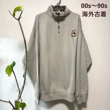 90s~00s ALPINE COTTON 하프 지퍼 XL 체크 안감