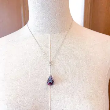 스와로브스키 목걸이 Lunar 루나 자수정 컬러 드롭 Y자
