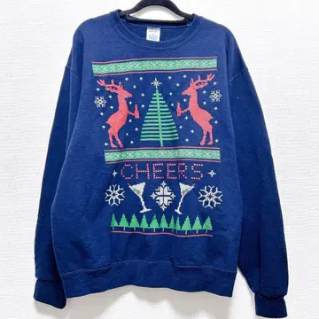 150 루돌프 구제 의류 트레이닝복 네이비 컬러 크리스마스