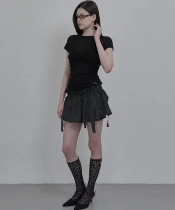 setupexe 미니 스커트 블랙