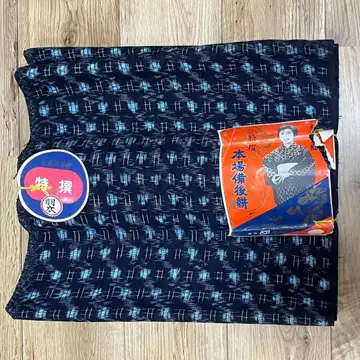 미사용 비고 무명 본 네이비 나염 옷감 데드스탁