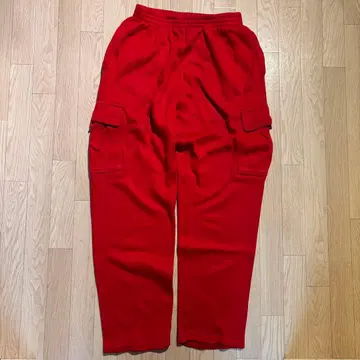 90s CARGO 맨투맨 카고 팬츠 레드 구제 의류 빈티지