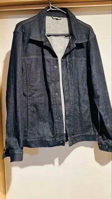 MUJI 다크 스트레치 데님 자켓 청바지 셋업