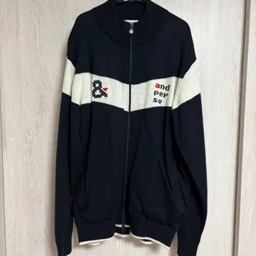 andperse 남성용 지퍼 스웨터 네이비