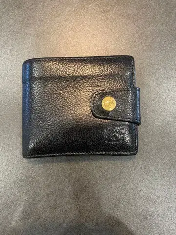 일비종떼 IL BISONTE 이단 접이식 지갑 블랙