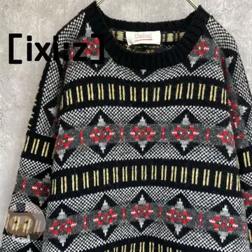 [ 스코틀랜드제 ] 레트로 디자인 니트 스웨터 구제 의류 빅 사이즈