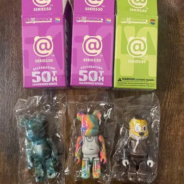 BE@RBRICK 시리즈 50 & 49 피규어 3체 세트