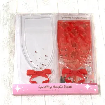 후쿠야 스파클링 아크릴 프레임 레드