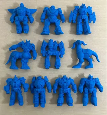 쇼와 레트로 기갑계 가리안 지우개 미니 피규어 10종 당시 물품