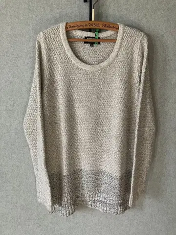 SONIA RYKIEL 라메 믹스 니트 스웨터 38 그레이 계열