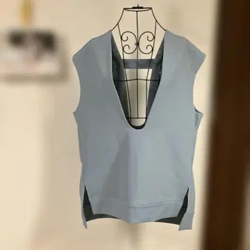 아나나 블루 그레이 튜닉 베스트 루즈핏 새상품 L 사이즈