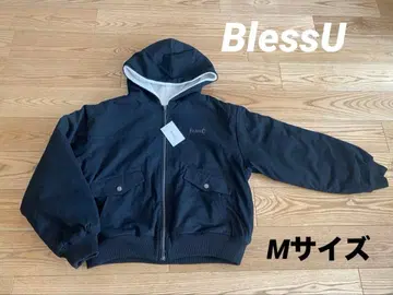 [택 포함 새상품] BlessU 후드 부착 자켓 블랙