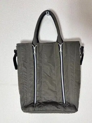 다크 그레이 나일론 토트백