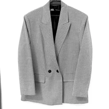 ZARA 체크 무늬 테일러드 자켓 EUR M