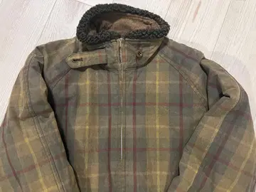 블랑 블루 미니 루이 여성용 체크 무늬 오일드 자켓