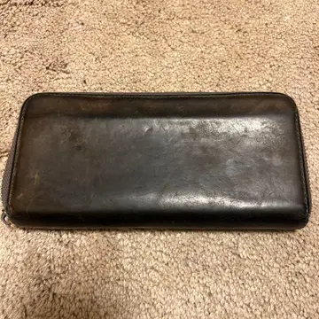 다크 브라운 가죽 장지갑