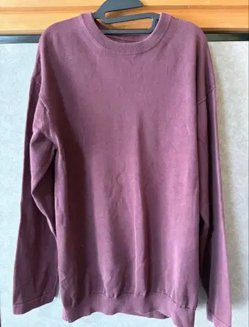 crepuscule 사슴 무늬 크루넥 퍼플 스웨터