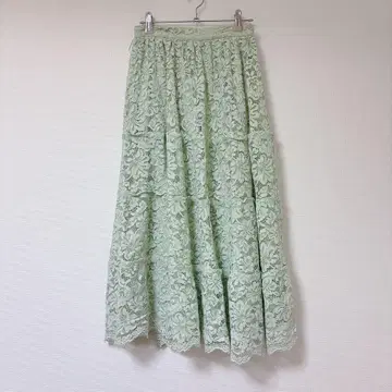 ALTARO STATE [ M ] 민트 그린 레이스 롱 스커트