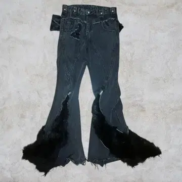 cozyworldwide 퍼 데님 플레어 데님