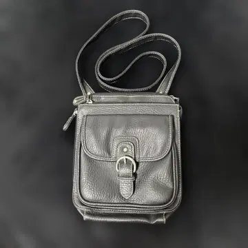 가죽 숄더백 그레이