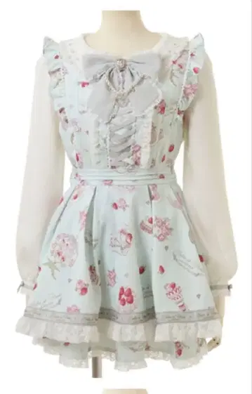 LIZ LISA Salon de Fraise 패턴 긴팔 셋업 민트