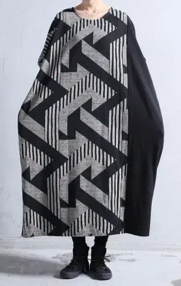 안티카 모드 패턴 절개 빅 원피스 롱 원피스 단종