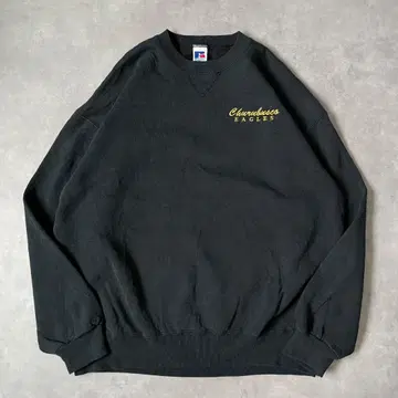 러셀 애슬레틱 맨투맨 구제 의류 90s USA제 XL 블랙 17260