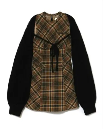 미미 체크 세트 미니 드레스 앤드메리 옐로우