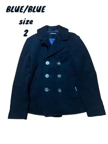 BLUE/BLUE 블루블루 캐시미어 혼방 울 피코트