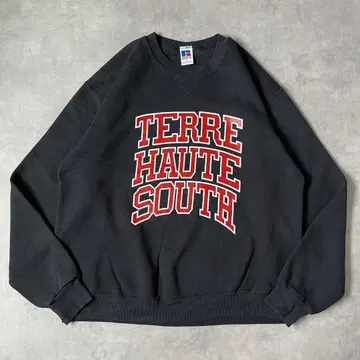 러셀 애슬레틱 맨투맨 구제 의류 90s USA제 L 블랙 17261