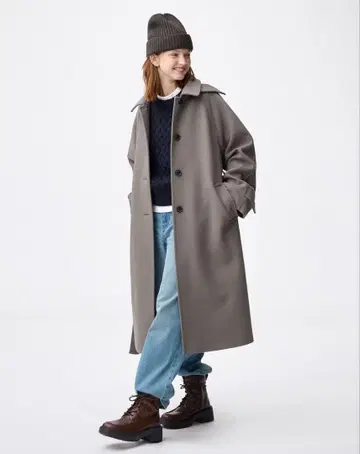 코지 멜톤 발마칸 코트 브라운 미사용 새상품