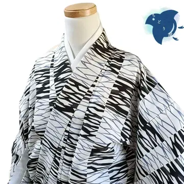 C27 치도리야 기모노 코몬 워셔블 기모노 화학 섬유 화이트