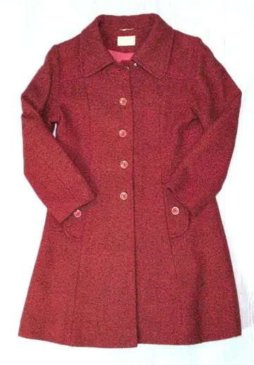 [레트로] Fine Fit 레드 울 코트