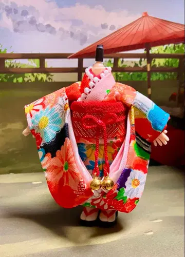 오비츠 11 순수 실크 후리소데 기모노 연말연시에