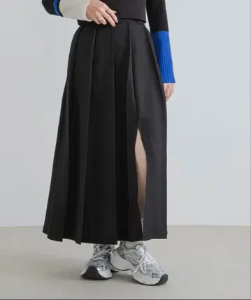 bohmal 플리츠 슬릿 롱 스커트