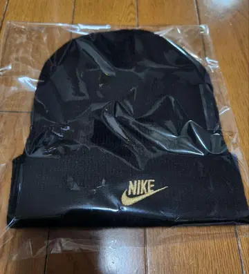 새상품급 00s Nike 블랙 니트 모자 골드 컬러 스우시 대만제
