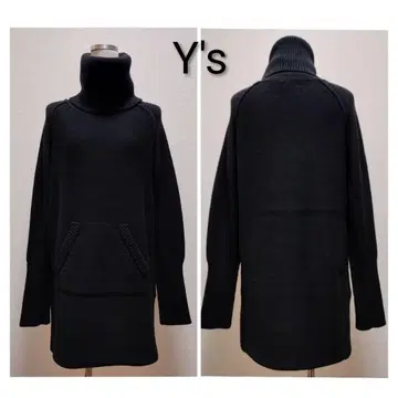 [택 포함 새상품] Y's 와이즈 터틀넥 롱 니트 블랙